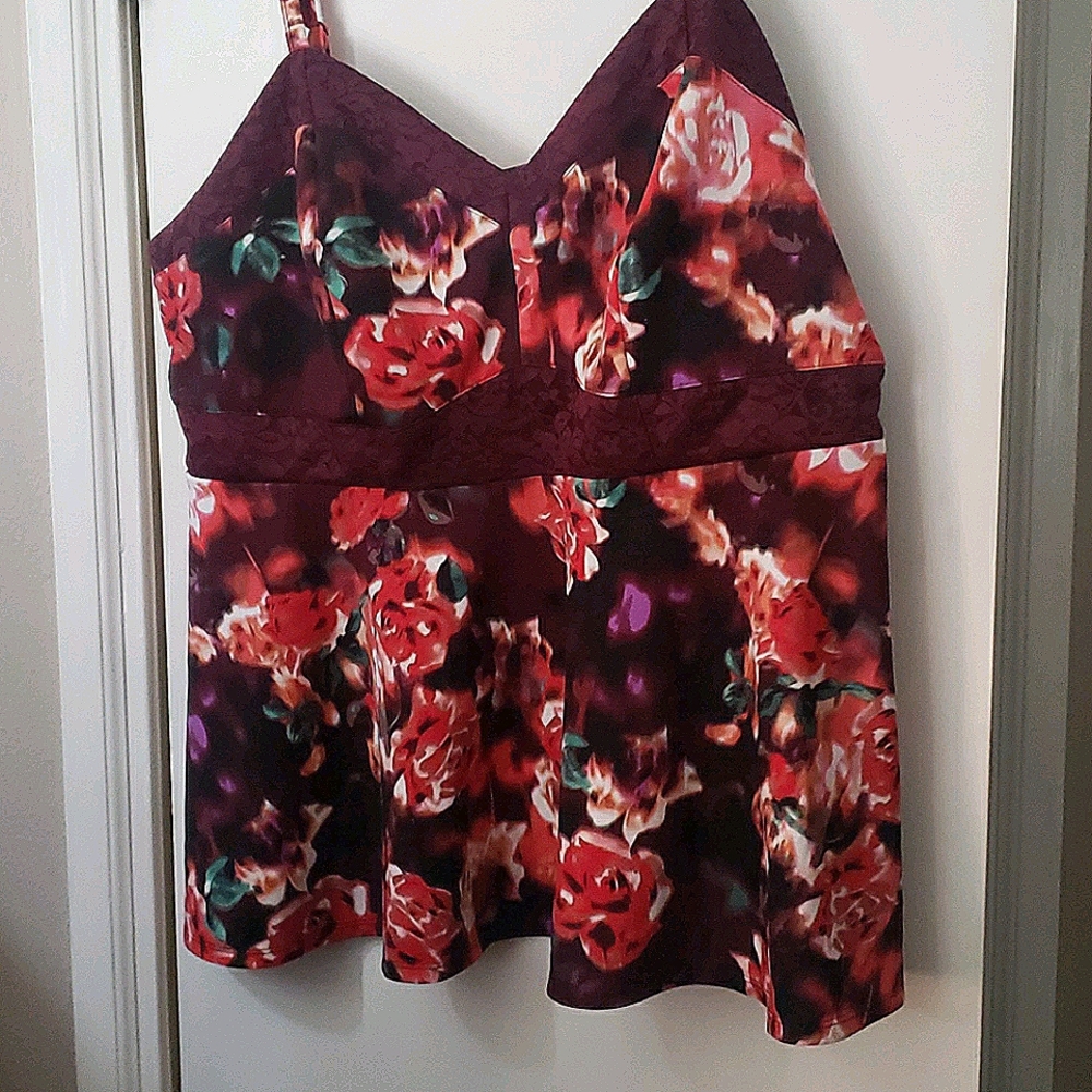 Peplum multi color tank